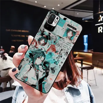  Genshin Vplyv Anime Silikónové Telefón puzdro Pre Xiao Mi 10 TON Lite 10 Ultra Redmi Poznámka 9S 7 8 9 Pro 8T 9C Poco X3 Black Shell Kryt