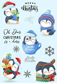  Penguin/Cat/Star/Snowflake Jasné, Pečiatok a Rezanie Zomrie Pre DIY Scrapbooking Dekoratívne Karty, Takže Remeslá Zábavné Dodávky