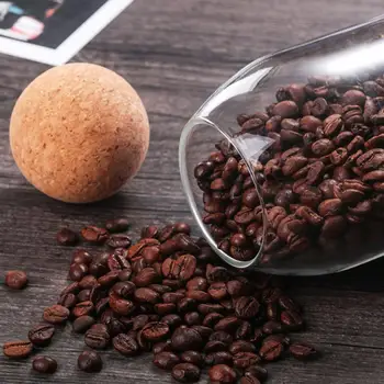  Skladovanie Fľaša Anti-nedeformujte Trvanlivé Nepremokavé Korkovou Zátkou Bean Cukru Skleného pohára na Kávu