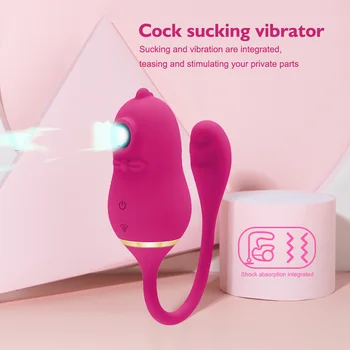  2V1 Klitorálny Sania Vibrátor pre Ženy Vagíny, Klitorisu G Mieste Vibračný Stimulátor Láska Vajcia Masturbators Sex Fidget Hračky