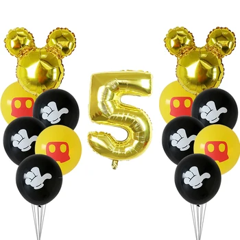  13pcs Mickey Mouse narodeniny Minnie Mickey Balóny Deti Narodeninovej Party Dekorácie, Detské Sprcha Hélium Balón Deti Hračka Globoe