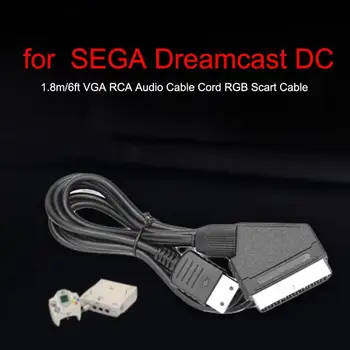  1.8 m RGB SCART Kábel Najnovšie VGA RCA Audio Kábel Kábel RGB Scart Kábel Kompatibilný pre SEGA Dreamcast DC