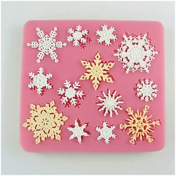  DIY Pečenie Námestie Snowflake Čipky Model Fondant Silikónové Formy Čokoláda Plesne Cake Zdobenie Okraji Silikónové Formy