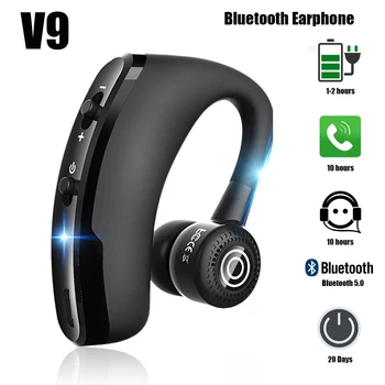  V9 Slúchadlá Bluetooth Bezdrôtové Slúchadlá, Handsfree Headset Business Headset s Mikrofónom Jednotky Hovor Športové Slúchadlá pre Smartphone