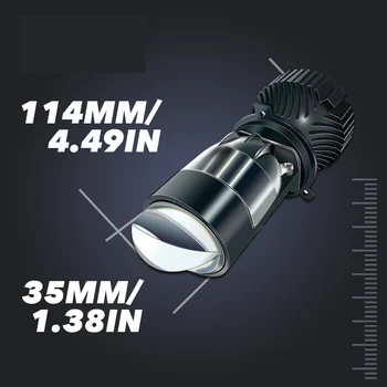 H4 A82 LED Hi-Low MINI Projektor Objektív Svetlometov Pre automobilový Jasné, Duálny Lúč Žiarovky Vzor 12V 5700K Č Astigmatické Problém 72W 7200LM