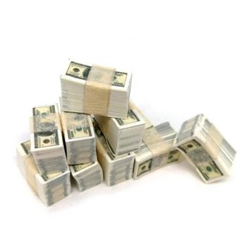  Mini dolárových Bankoviek Vrecku Účet za Doll House Papierové peniaze mene greenback NÁS American 100ks