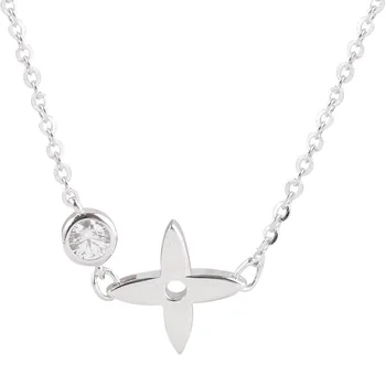  925 Sterling Silver Crystal Leaf Kúzlo Náhrdelník Pre Ženy Choker Collares Svadobné Party Šperky Darček Drop Shipping