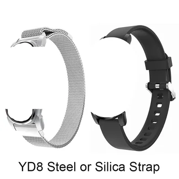  ARMOON YD8 Nabíjací Kábel Popruh Čierna Biela Ružová Silica alebo Ocele Popruh pre Inteligentný Náramok alebo Náramkové hodinky