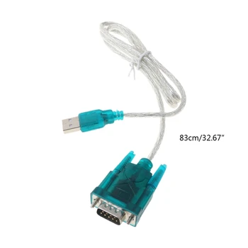  Čierna USB Na RS232 RS-232(DB9) Sériový Kábel Štandardný Adaptér Prevodník Pre PC