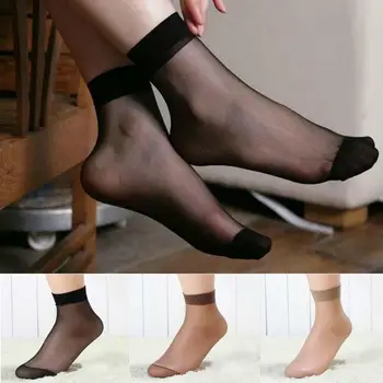  10 Párov Vysoko Kvalitné Ženy Krátke Ponožky Žena Ponožky Letné Tenké Transparentné, Hodvábne Členok Ponožka dámske Ponožky