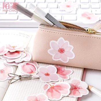  Ružová Cherry Blossom Príbeh Mini Papier Sakura Denník Dekorácie Diy Scrapbooking Bullet Vestník Nálepky na kancelárske potreby 45 Ks/box