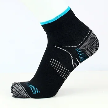  Ženy, Muži Krátke Ponožky Športové Priedušná Absorbovať Pot Človeka, Kompresné Ponožky, Unisex Čierna Biela Členok Beží Ponožky Calcetines