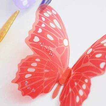  18pcs/veľa 3D Crystal Motýle Stenu, Nálepky Krásny Motýľ pre Deti Izba Stenu Domáce Dekorácie Na Stenu