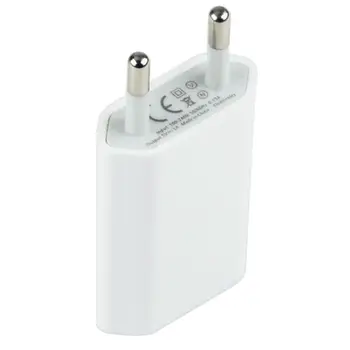  Biela EÚ Plug Travel/Home Sieťovej Nabíjačky pre iPhone, iPod pre Samsung Travel Adapter 5V/1A Kvalitné 100ks/veľa