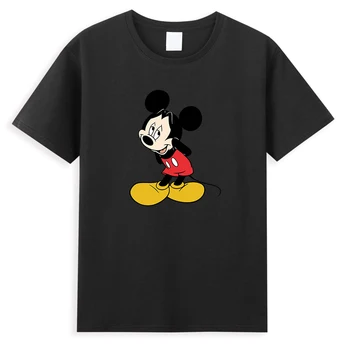  Kawaii Roztomilý Mickey Mouse Mužov Tričko Disney Kreslené tričká Módnej Značky Krátky Rukáv kórejskej Ulici pánske Oblečenie Letné Topy