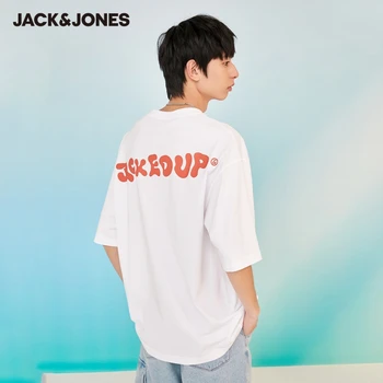  JackJones pánske Bavlna NADROZMERNÉ Tlač Vzor Unisex Milovníka-Krátke rukávy T-shirt | 22124