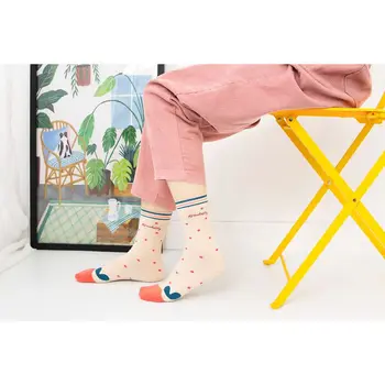  Japonský Roztomilé Ružové Jahoda Ponožky dámske Mlieko Písmená Biela Kawaii Harajuku Lolita Sladké Ovocie Vzor Ponožky Bavlny Tlače