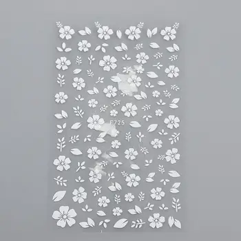  Zlato Lepidlo Jazdca obtlačky Sakura Biela 3D Čerešňové Kvety na Nechty, Nálepky Nechty Umenie Dekorácie Nechtov Manikúra odtlačkový