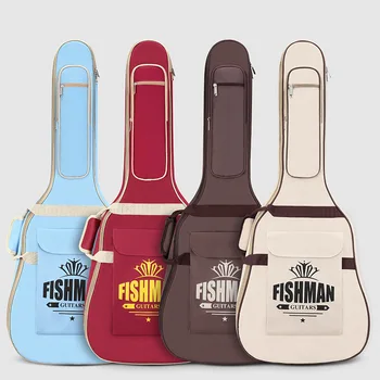  FISHMAN Senior A2 Akustická Gitara Taška Dvojitý Popruh 10 MM Hubky 41 Palcový Hudobný Nástroj Pack gitara taška na príslušenstvo