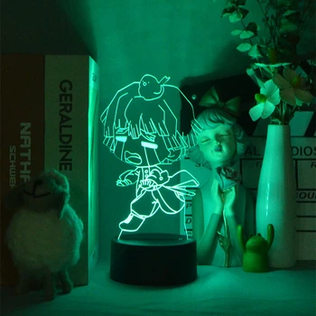  3D Svietidlá Pre Nočný Stolík Démon Vrah Agatsuma Zenitsu Nočné svetlo pre Spálne Dekorácie Deti Darček Tabuľka 3d Led Lampa Manga