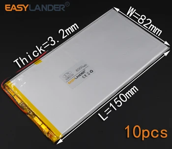  10pcs/Veľa 3,7 V 6000mAh 3282150 Nabíjateľná li Polymer Li-ion Batéria Pre Napájanie Banka Tablet PC Bunky Reproduktor POLOVICE elektroniky