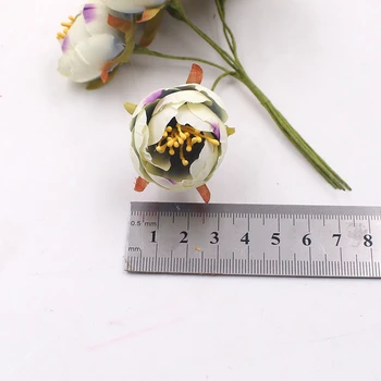  6pcs mini umelý hodváb stamens malé vrecko čaju kytice DIY veniec koláž svadobné šaty darčeka príručka simulácia falošné kvety