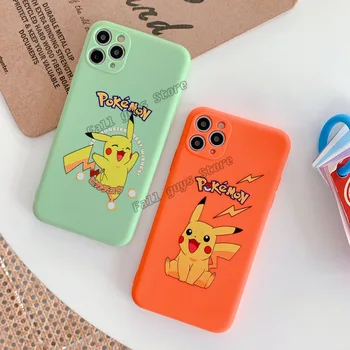  Pokemon Telefón Prípadoch pre Huawei P30 P40 P20 P20 Pro IPhone 11 6 6 XSMAX 11pro X XS XR 7Plus 8Plus Roztomilé Anime Pikachu Mäkké Kryty
