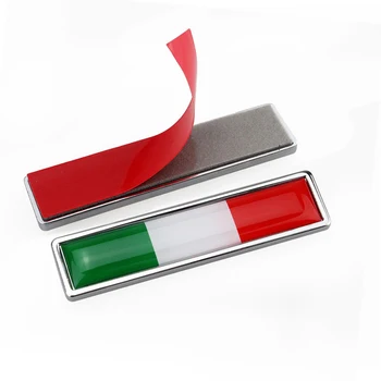  1 Pár talianskej Vlajky Talianska 3D Kovové Auto Nálepky Odtlačkový Dekorácie Odznak Znak Príslušenstvo Auto Samolepky Pre Audi Bmw, Toyota, Ford