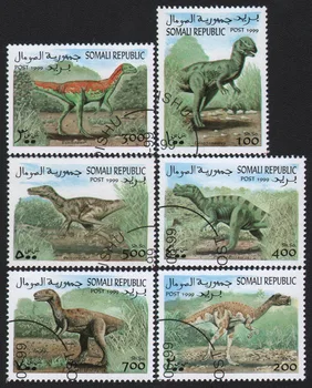  6Pcs/Set Somálsku Post Pečiatky 1999 Veľké Prehistorické Zvieratá, Dinosaury Používa Post Označené Poštových Známok na Zber