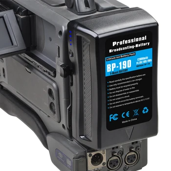  BP-190 V Mount Batéria S D-Poklepaním na Nabíjačka pre Sony Vysielanie Videokamera HDCAM XDCAM BL-BP150 BP-150S LED Video Svetlo