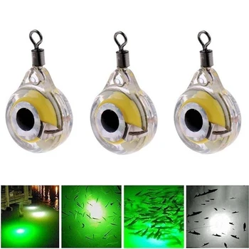  1pcs Mini Rybárske Lure Svetlo LED Hlboko Klesnúť pod vodou Oko Tvar Rybárske Squid Rybárske Návnady Svetelný Návnada pre Prilákanie Rýb