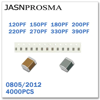  JASNPROSMA 4000PCS 0805 2012 X7R RoHS 25V 50 5% 10% 120PF 150PF 180PF 200PF 220PF 270PF 330PF 390PF SMD Vysokej kvality Kondenzátor