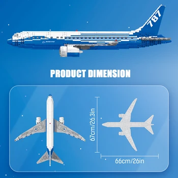  Mesto Letecká Spoločnosť Boeing 787 Dreamliner Osobné Lietadlo Stavebné Bloky Tvorivé Lietadlo Tehly Hračky Pre Deti Darček K Narodeninám
