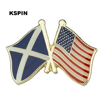  Škótsko Priateľstvo Banner Odznaky Kovový Kolík pre Oblečenie Rozet Makara Replika Mince