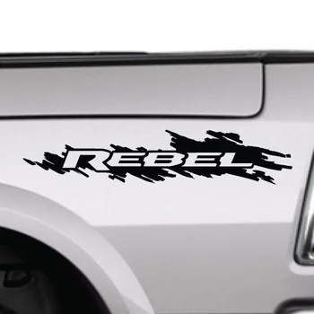  Pre 1Pair Dodge Ram Rebel Splash Grunge Logo Truck Vinyl Odtlačkový Grafické Reflexná Liata