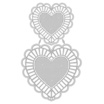  2020 Nové Valentine Srdce Čipky Rezanie Kovov Zomrie Pre DIY Okraji Razba Dekorácie, Pohľadnice Rez Papier na Scrapbooking Č Pečiatka