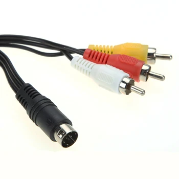  3RCA 1.8 m 9 pin Audio-Video AV Kábel pre Sega Genesis 2 alebo 3, Video Hry, Príslušenstvo