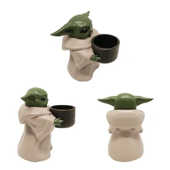  Star Wars Klasické Mandalorian Yoda Baby Doll Dekorácie, kvetináče Kolekcia Ručne vyrábané Dekorácie Darček k Narodeninám