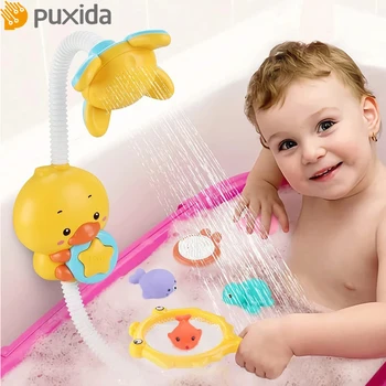  Puxida 18+ Mesiac 803DY Baby Kúpeľ Kačica Vodné Čerpadlo Elektrické Automatické Sprcha Hlavu Vane pre Babys Vane Sprchovací Hračka