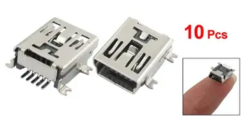  10 x Mini USB 5 Pin Pätice Žena Spájky Zapojte Adaptér Konektor na Tieto konektory, zásuvky sú skvelé pre digitálne produkty ako DC