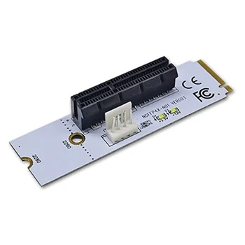  NGFF M. 2 PCI-E 4X Stúpačky Karty M2 Tlačidlo M PCIe X4 Adaptér s LED Indikátor Napätia na ETH v Bitcoin Banské Banské