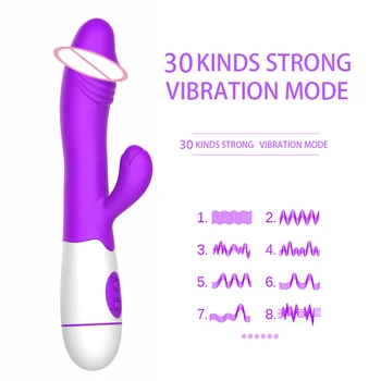  Duálne Vibrácie Vaginálne Stimulátor Klitorisu Sexuálne Hračky pre Ženy Dildo Rabbit Vibrátor Žena Masturbator G Mieste Masér
