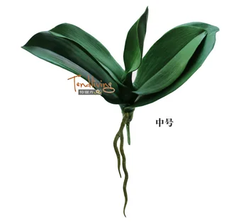  Umelé orchidea list s umelým zelené korene orchideí, list usporiadanie DIY zdroj materiálu umenie