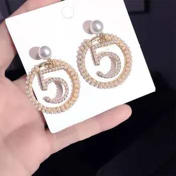  Kolo Drahokamu List Náušnice Geometrické Dlhé Náušnice Kvapka Ženy Talianska Značka Earings Šperky