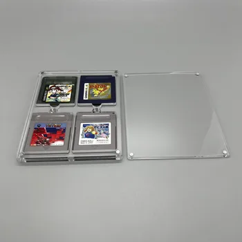  Vysoká transparentnosť Akryl Magnetický kryt vstupu Hry Úložný Box Hard Shell kazety Prípade pre GameBoy GB VOP