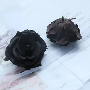  Umelé Falošné Kvety Black Silk Ruže Kytice Veniec pre Crafting Dekor Váze Umelé Kvety Strany Domáce Dekorácie Príslušenstvo