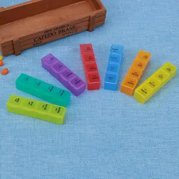  Prenosné 28 Mriežky Tabletky Box, Držiak na Tablet Pilulku Prípade Skladovania Organizátor Zdravé Starostlivosti Nástroj Dúhové Farby s PU Taška