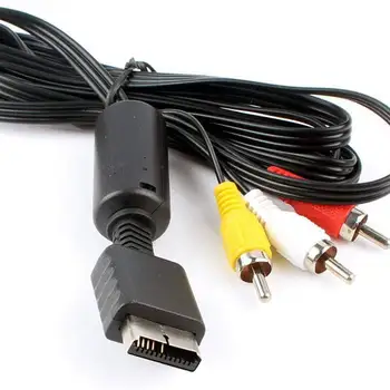  1 m-Audio Video Kábel AV Kábel Drôt na 3 RCA 9 pin Nikel PlugTV Viesť pre Sony Playstation PS1 PS2 na PS3 Konzoly Kábel