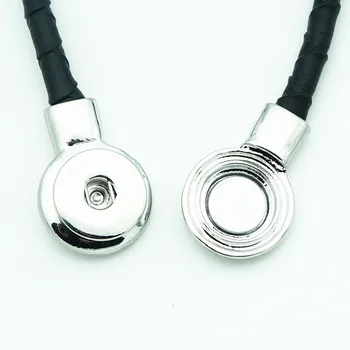  Módne Farebné Reálnom kožené snap náhrdelník 50 cm Magnet fit pracky 18 MM modul tlačidiel šperky veľkoobchod DJ0079