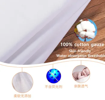  100 cm*145 cm Čistá bavlna biela perlinkové tkaniny tkaniny Dieťa sliny uterák, plienka bavlnená tkanina, Potravinárske, zdravotnícke wholesale Bavlna urob si sám